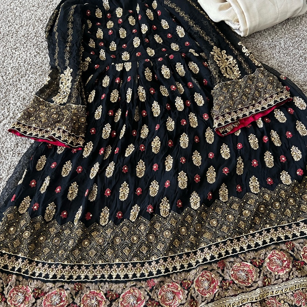 Embroidered Indian Pakistani frock dress